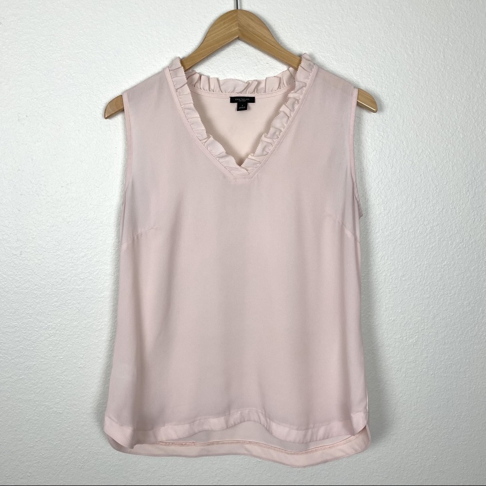 Ann Taylor Factory Pink Sleeveless Shirt Size S